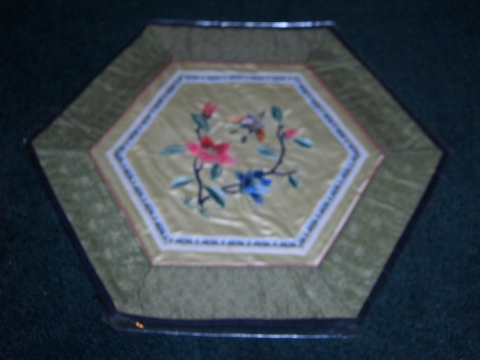 HEXAGON Tapestry with Butterfly & Flowers *** FREE SHIPPING ***