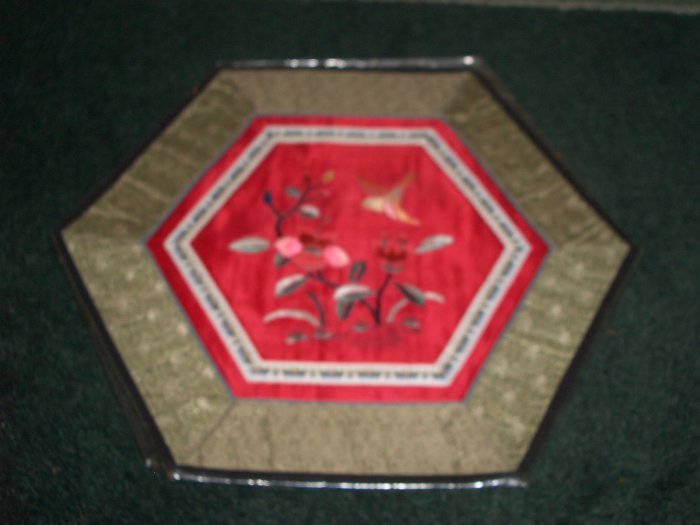 HEXAGON Tapestry with BIRD & FLOWERS *** FREE SHIPPING ***