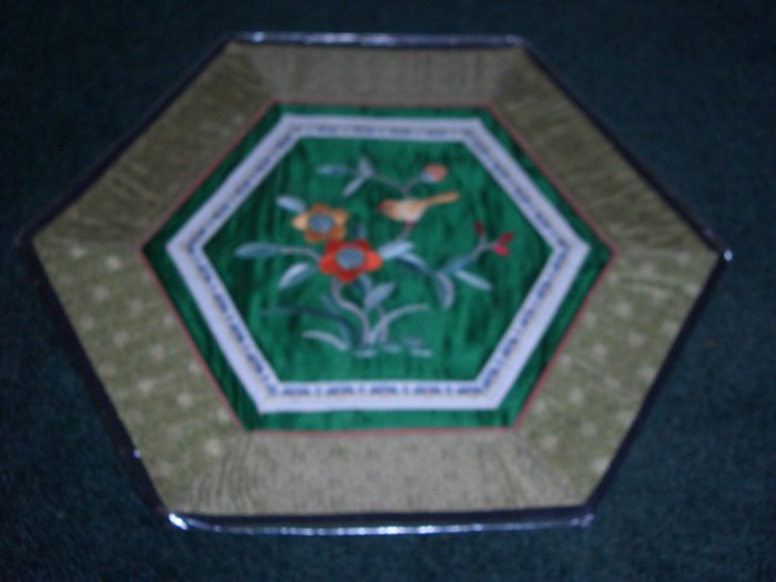 HEXAGON Tapestry with BIRD & FLOWERS *** FREE SHIPPING ***