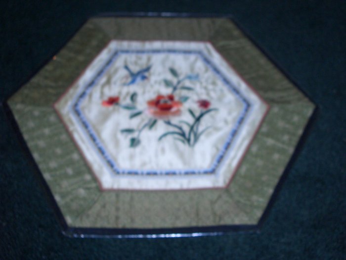 HEXAGON Tapestry with BIRD & FLOWERS *** FREE SHIPPING ***