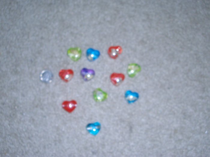 HEART SHAPE OCEAN BLUE WITH SHELL INSIDE THE BEAD ** FREE SHIP **