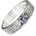 MTristaN Mens Textured Ring Sapphire