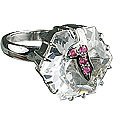 MTristaN Waterfall Ring Crystal and Ruby