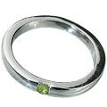 MTristaN Mens Stack Ring Peridot