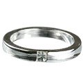 MTristaN Mens Stack Ring White Topaz