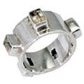 MTristaN Mens Cuff Ring Crystal
