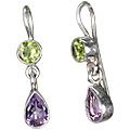 MTristaN Drop Earrings Amethyst and Peridot