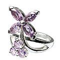 MTristaN Flower Ring Amethyst