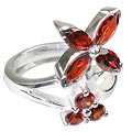 MTristaN Flower Ring Garnet