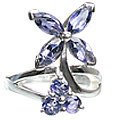 MTristaN Flower Ring Water Sapphire
