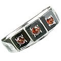 MTristaN Mens Trinity Ring Garnet