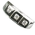 MTristaN Mens Trinity Ring White Topaz