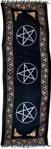 Triple Goddes Pentacle Altar Cloth