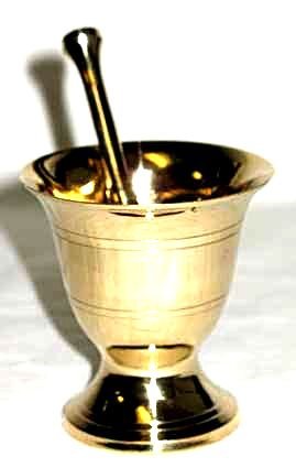 Small Brass Mortar And Pestle