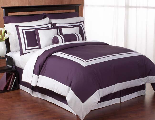 7 pc QUEEN SIZE BEDDING HOTEL DUVET COMFORTER COVER SET Item#4