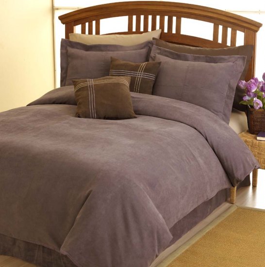 MESA MICROSUEDE QUEEN DUVET COMFORTER COVER 4p BEDDING Item #13