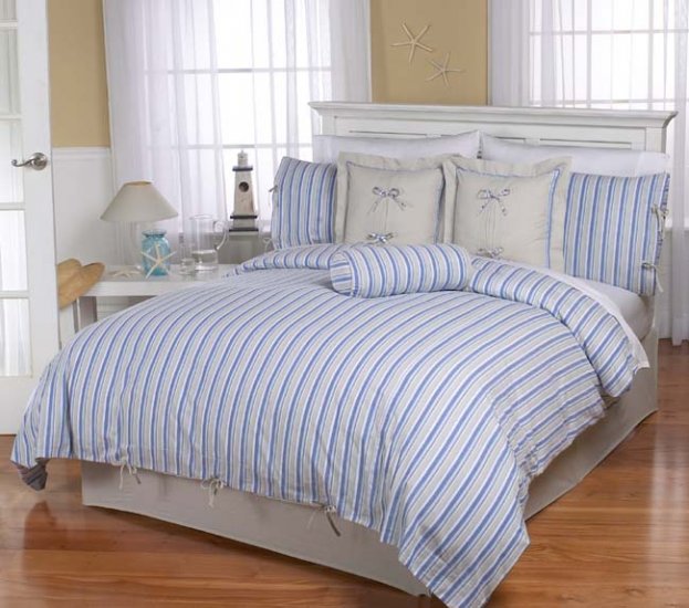 LUXURY STRIPED KING DUVET COMFORTER COVER BEDDING SET