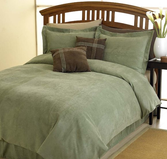 MESA MICROSUEDE QUEEN DUVET COMFORTER COVER 4p BEDDING Item#12