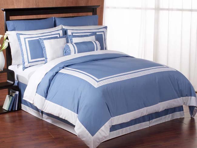 7 pc QUEEN SIZE BEDDING HOTEL DUVET COMFORTER COVER SET item#2