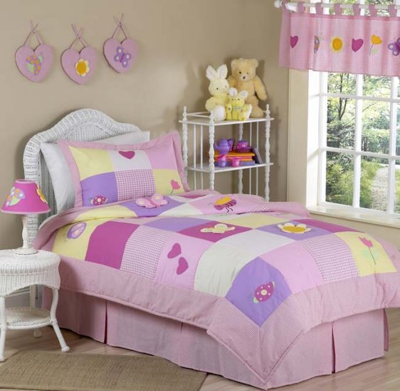 GIRLS 4 pc TWIN KIDS CHILDRENS BEDDING JUVENILE SET