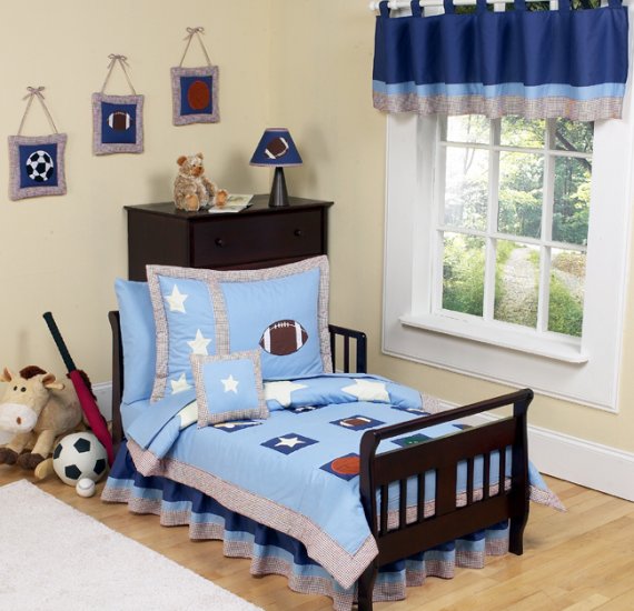 BOY 5pc SPORTS TODDLER KIDS CHILDRENS BEDDING SET