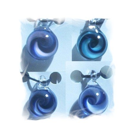Handblown Glass Bead / Pendant - Swirl