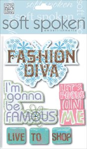 Me and My Big Ideas Soft Spoken Embellishments Sticker Fashion Diva