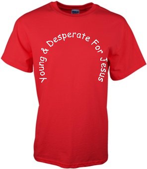 Young & Desperate For Jesus Youth size red