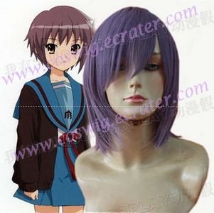 Suzumiya Haruhi no Yuutsu Nagato Yuki Cosplay dark Wig