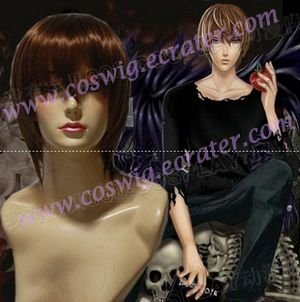 Death Note Light Yagami Kira Brown Cosplay Wig