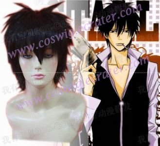 gintama Okita Sougo Nylon black Cosplay Wig