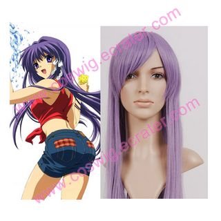 Clannad Kyou Fujibayashi Purple 60cm Nylon Cosplay Wig