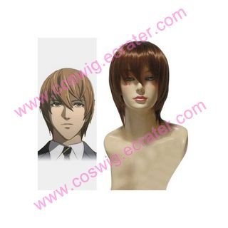 Death Note Light Yagami Kira Brown Cosplay Wig