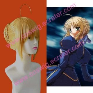 Fate stay night Saber Halloween Cosplay wig
