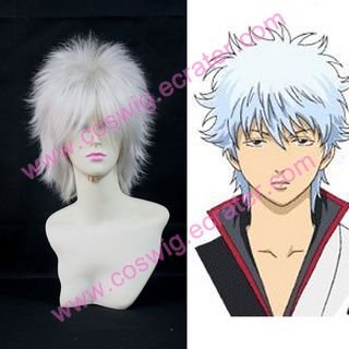 Gintama Sakata Gintoki Halloween Cosplay wig