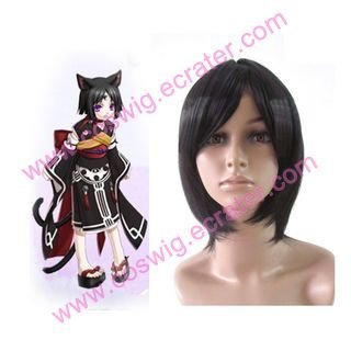 Hiiro No Kakera short black Halloween Cosplay wig