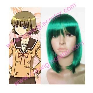 Hitohira Green Halloween Cosplay wig