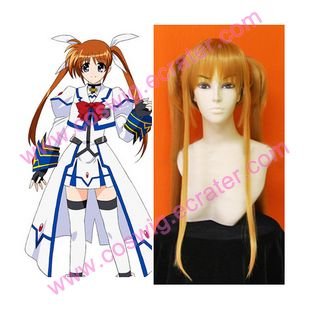 Magical Girl Lyrical Nanoha Fate Testarossa Harlaown Halloween Cosplay Wig