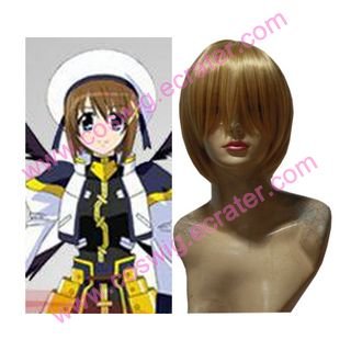 Magical Girl Lyrical Nanoha Hayate Yagami Harlaown Halloween Cosplay Wig