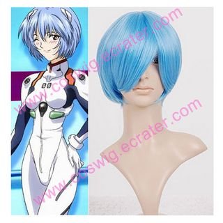 EVA Rei Ayanami blue Halloween Cosplay Wig