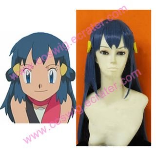 Pokemon Cosplay Dawn Blue Halloween Cosplay Wig
