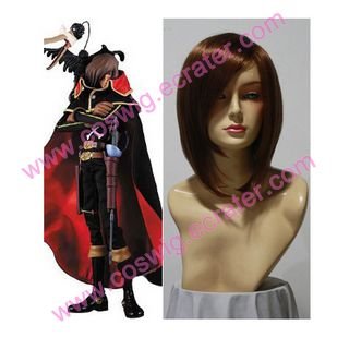 The Galaxy Express 999 Captain Harlock Halloween Cosplay Wig