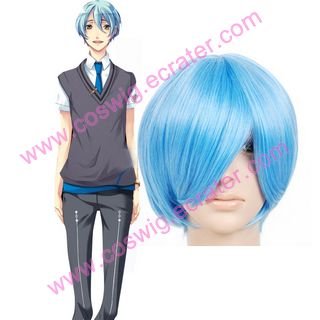 Light Blue 32cm Starry☆Sky Ayanami ReiKanakubo Homare Nylon Halloween Cosplay Wig