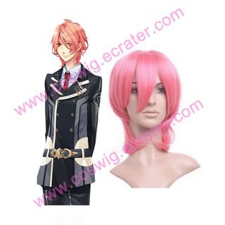Pink Starry Sky Aozora Hayato 40cm Nylon Halloween Cosplay Wig