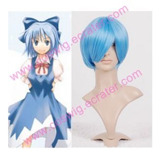 Touhou Project Phantasmagoria of Dim. Dream Cirno Halloween Cosplay Wig