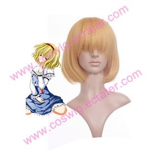 Touhou Project Alice Margatroid Deep Golden Halloween Cosplay Wig