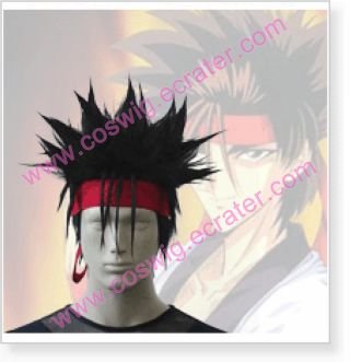 Rurouni Kenshin Sanosuke Sagara Halloween Cosplay Wig