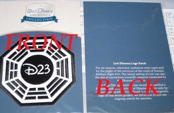 EXCLUSIVE Disney D23 EXPO Lost Dharma Initiative Patch!