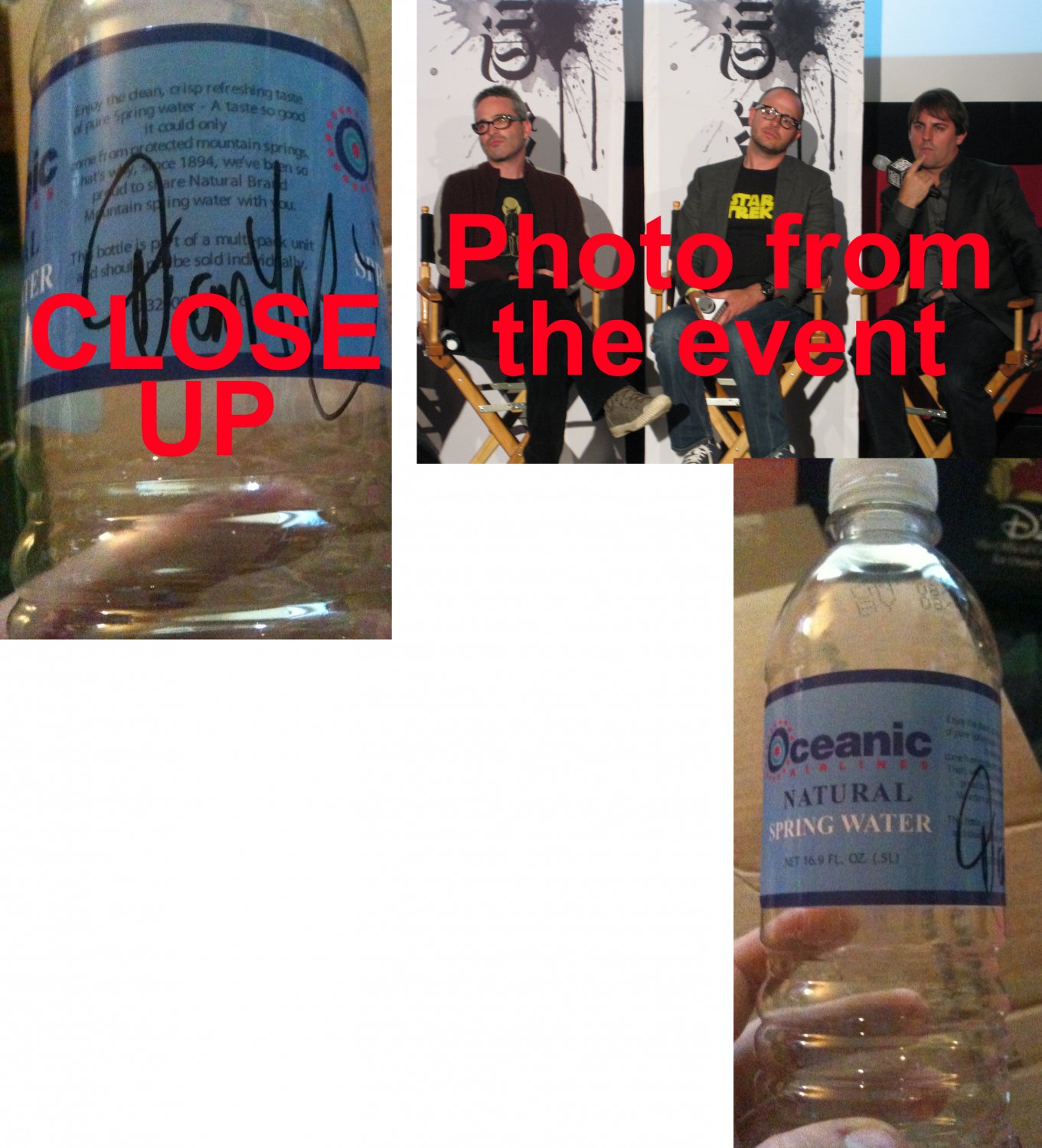EXTREMELY RARE Lost Auction Oceanic Airlines Bottle - SIGNED BY CO-CREATOR DAMON LINDELOF!