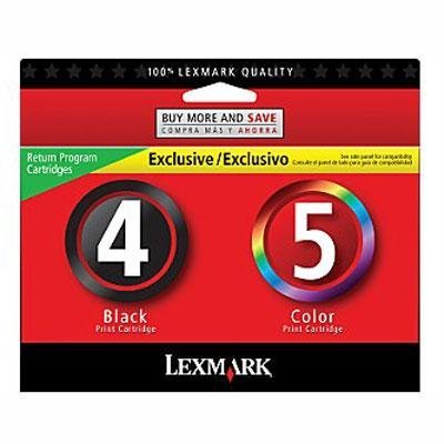 NEW GENUINE Lexmark 4/5 Black Color Ink Cartridges